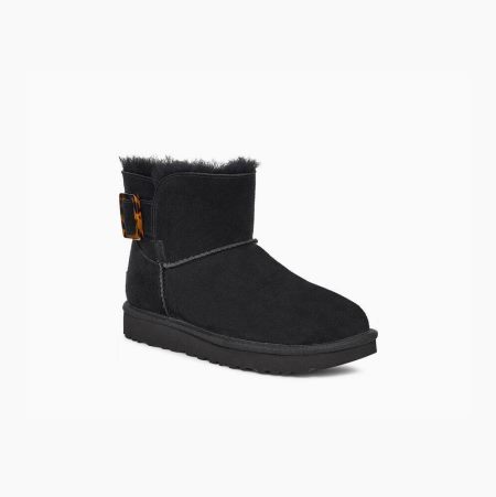 UGG Mini Bailey Fashion Buckle Black Boots for Women (LFSQ04165)